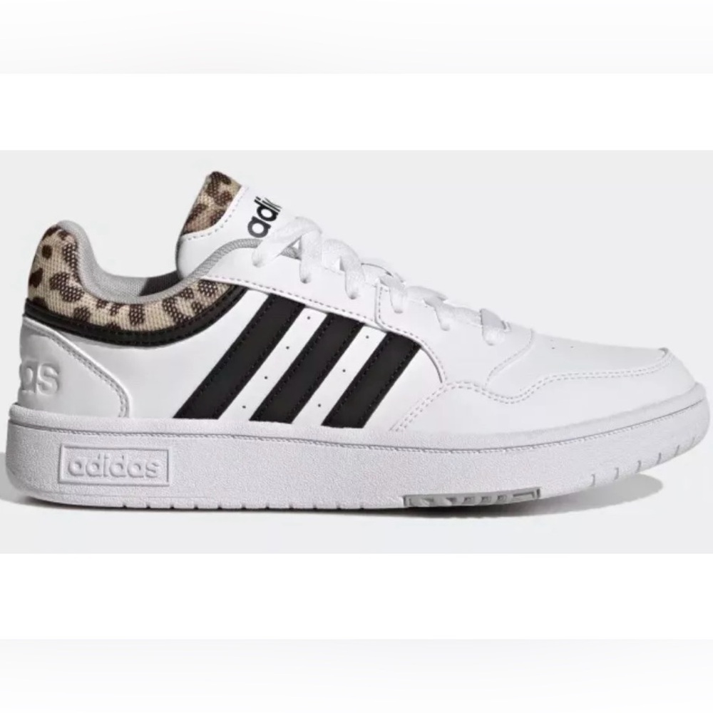 adidas Women's Hoops 3.0 ‘Leopard’ Low Basketball Shoe